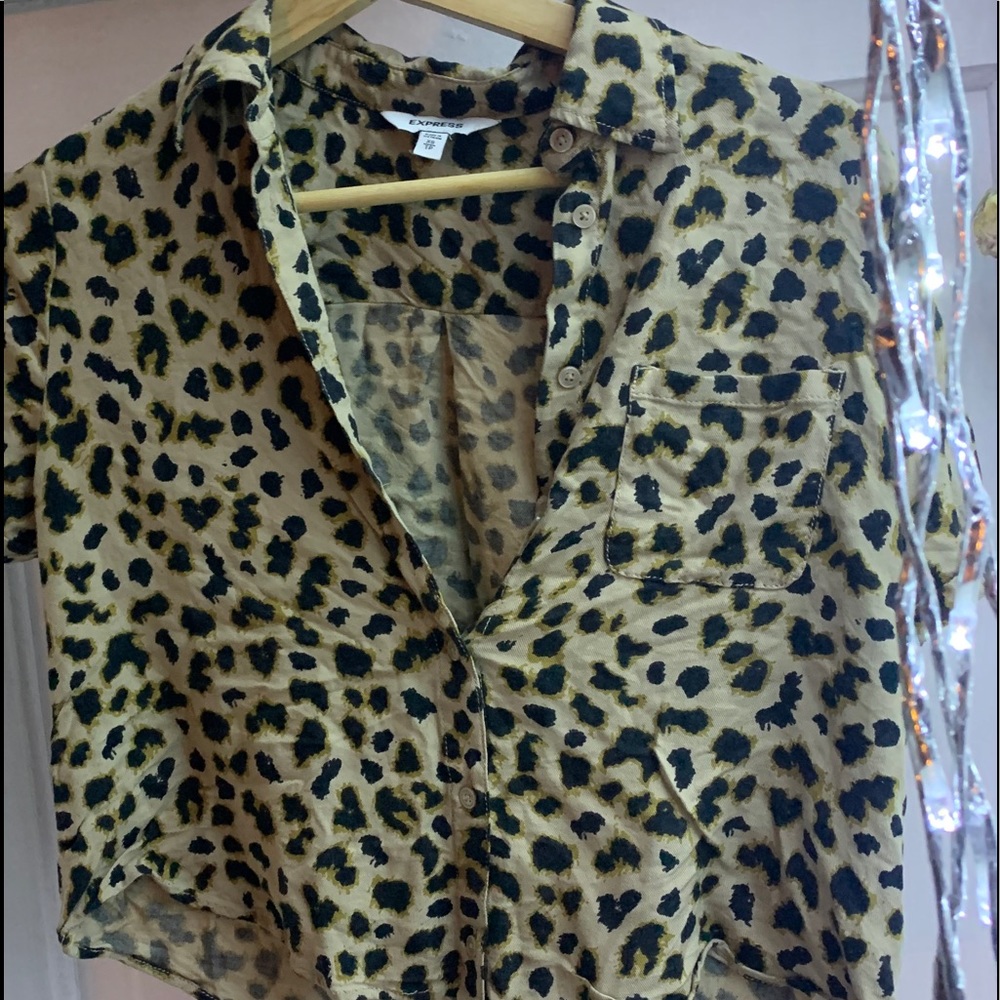 *Express* ~ Button Up Collared Crop Top - image 3